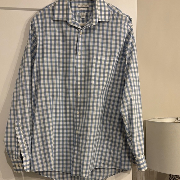 Van Heusen Blue and White Checkered Shirt - Picture 1 of 1